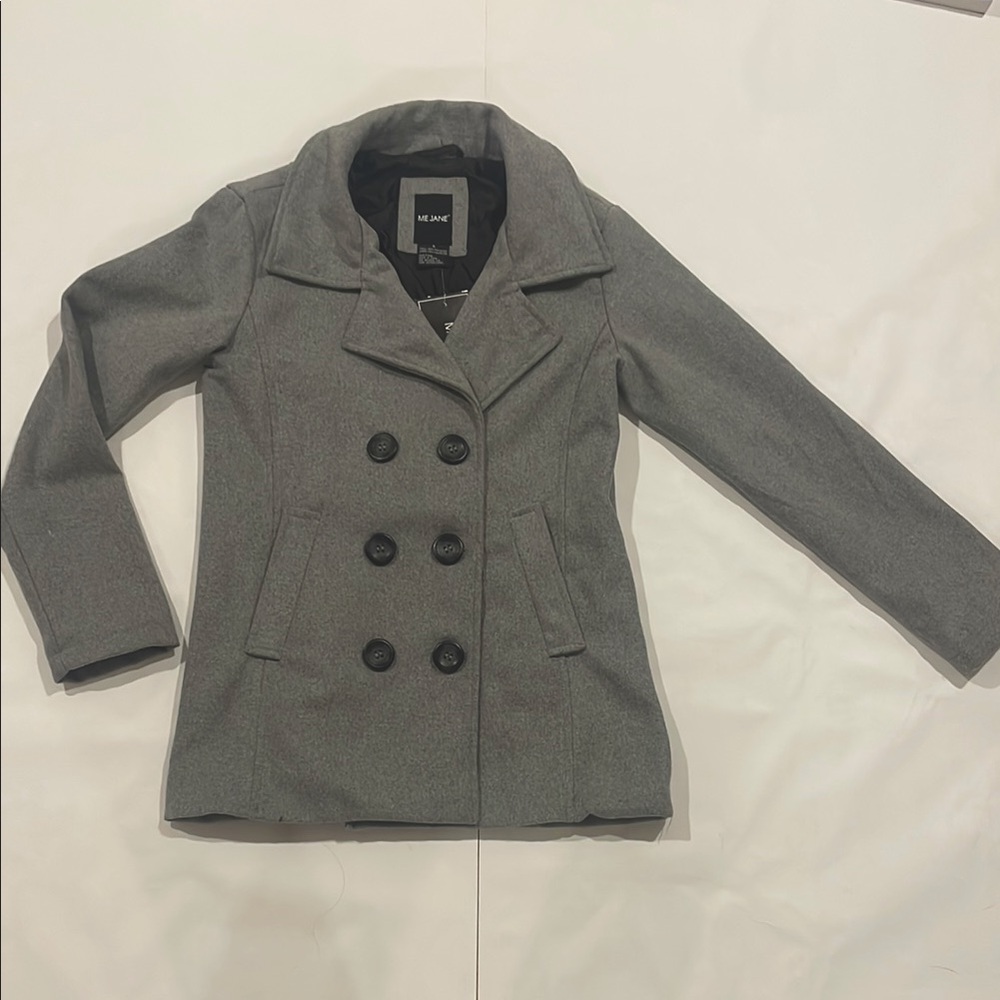 Gray Double-Breasted Women's Coat